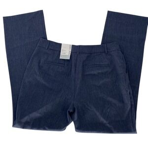 Nine‎ West Women's Curvy Barely Bootcut Mid Rise Heather Navy 18 Long Pants NWT